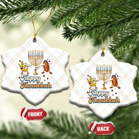 Funny Hanukkah Ceramic Ornament Dab Dreidel Menorah Challah Gift - Wonder Print Shop