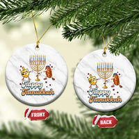 Funny Hanukkah Ceramic Ornament Dab Dreidel Menorah Challah Gift - Wonder Print Shop