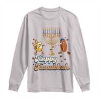 Funny Hanukkah Long Sleeve Shirt Dab Dreidel Menorah Challah Gift - Wonder Print Shop
