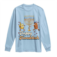 Funny Hanukkah Long Sleeve Shirt Dab Dreidel Menorah Challah Gift - Wonder Print Shop