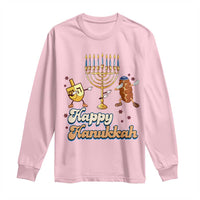 Funny Hanukkah Long Sleeve Shirt Dab Dreidel Menorah Challah Gift - Wonder Print Shop