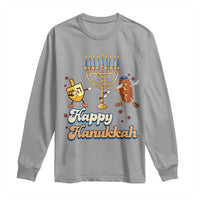 Funny Hanukkah Long Sleeve Shirt Dab Dreidel Menorah Challah Gift - Wonder Print Shop