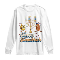 Funny Hanukkah Long Sleeve Shirt Dab Dreidel Menorah Challah Gift - Wonder Print Shop