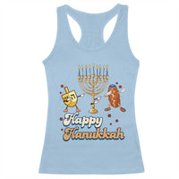 Funny Hanukkah Racerback Tank Top Dab Dreidel Menorah Challah Gift - Wonder Print Shop
