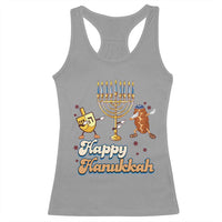 Funny Hanukkah Racerback Tank Top Dab Dreidel Menorah Challah Gift - Wonder Print Shop