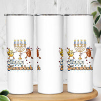 Funny Hanukkah Skinny Tumbler Dab Dreidel Menorah Challah Gift - Wonder Print Shop