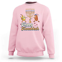 Funny Hanukkah Sweatshirt Dab Dreidel Menorah Challah Gift - Wonder Print Shop