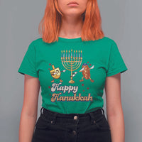 Funny Hanukkah T Shirt For Women Dab Dreidel Menorah Challah Gift - Wonder Print Shop