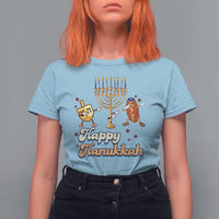 Funny Hanukkah T Shirt For Women Dab Dreidel Menorah Challah Gift - Wonder Print Shop