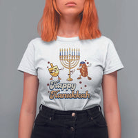 Funny Hanukkah T Shirt For Women Dab Dreidel Menorah Challah Gift - Wonder Print Shop