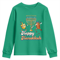 Funny Hanukkah Youth Sweatshirt Dab Dreidel Menorah Challah Gift - Wonder Print Shop