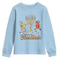Funny Hanukkah Youth Sweatshirt Dab Dreidel Menorah Challah Gift - Wonder Print Shop