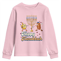 Funny Hanukkah Youth Sweatshirt Dab Dreidel Menorah Challah Gift - Wonder Print Shop