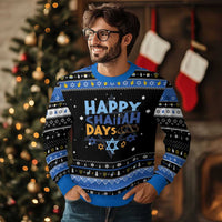 Happy Challah Days Hanukkah Ugly Sweater Chanukkah Holiday Gift - Wonder Print Shop