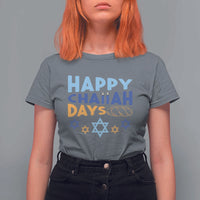 Happy Challah Days T Shirt For Women Hanukkah Holiday Gift - Wonder Print Shop