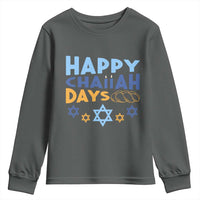 Happy Challah Days Youth Sweatshirt Hanukkah Holiday Gift - Wonder Print Shop