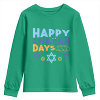 Happy Challah Days Youth Sweatshirt Hanukkah Holiday Gift - Wonder Print Shop