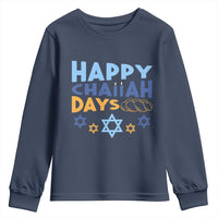 Happy Challah Days Youth Sweatshirt Hanukkah Holiday Gift - Wonder Print Shop