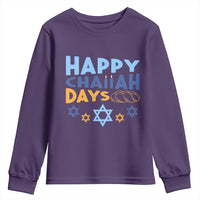 Happy Challah Days Youth Sweatshirt Hanukkah Holiday Gift - Wonder Print Shop
