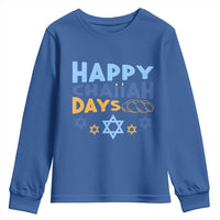Happy Challah Days Youth Sweatshirt Hanukkah Holiday Gift - Wonder Print Shop