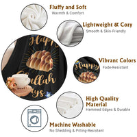 Funny Hanukkah Happy Challah Days Throw Blanket Jewish Gift - Wonder Print Shop