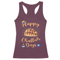 Funny Hanukkah Happy Challah Days Racerback Tank Top Jewish Gift - Wonder Print Shop