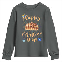 Funny Hanukkah Happy Challah Days Youth Sweatshirt Jewish Gift - Wonder Print Shop