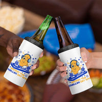 Hanukkah DJ Challah And Dreidel 4 in 1 Can Cooler Tumbler Funny Jewish Gift - Wonder Print Shop