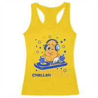 Hanukkah DJ Challah And Dreidel Racerback Tank Top Funny Jewish Gift - Wonder Print Shop