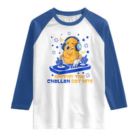 Hanukkah DJ Challah And Dreidel Raglan Shirt Funny Jewish Gift - Wonder Print Shop