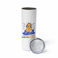 Hanukkah DJ Challah And Dreidel Skinny Tumbler Funny Jewish Gift - Wonder Print Shop