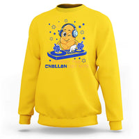 Hanukkah DJ Challah And Dreidel Sweatshirt Funny Jewish Gift - Wonder Print Shop