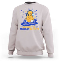 Hanukkah DJ Challah And Dreidel Sweatshirt Funny Jewish Gift - Wonder Print Shop
