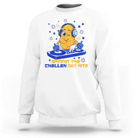 Hanukkah DJ Challah And Dreidel Sweatshirt Funny Jewish Gift - Wonder Print Shop