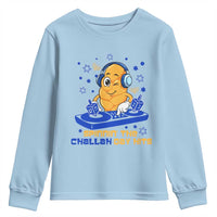 Hanukkah DJ Challah And Dreidel Youth Sweatshirt Funny Jewish Gift - Wonder Print Shop