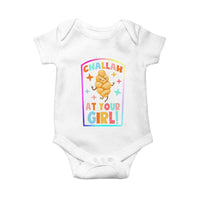Funny Hanukkah Challah At Ya Girl Baby Onesie Jewish Chanukah Bread Gift - Wonder Print Shop