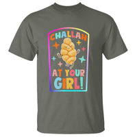 Funny Hanukkah Challah At Ya Girl T Shirt Jewish Chanukah Bread Gift - Wonder Print Shop