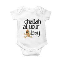 Festival Of Lights Gift Baby Onesie Hanukkah Challah At Ya Boy - Wonder Print Shop