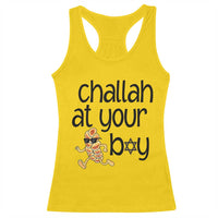 Festival Of Lights Gift Racerback Tank Top Hanukkah Challah At Ya Boy - Wonder Print Shop