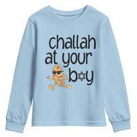 Festival Of Lights Gift Youth Sweatshirt Hanukkah Challah At Ya Boy - Wonder Print Shop