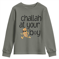 Festival Of Lights Gift Youth Sweatshirt Hanukkah Challah At Ya Boy - Wonder Print Shop