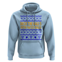 Funny Ugly Hanukkah Hoodie Deck The Halls With Matzo Balls Jewish Gift - Wonder Print Shop