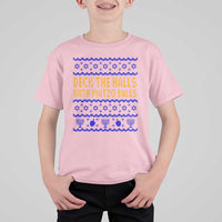 Funny Ugly Hanukkah T Shirt For Kid Deck The Halls With Matzo Balls Jewish Gift - Wonder Print Shop