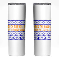 Funny Ugly Hanukkah Skinny Tumbler Deck The Halls With Matzo Balls Jewish Gift - Wonder Print Shop