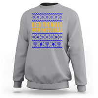 Funny Ugly Hanukkah Sweatshirt Deck The Halls With Matzo Balls Jewish Gift - Wonder Print Shop