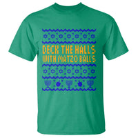 Funny Ugly Hanukkah T Shirt Deck The Halls With Matzo Balls Jewish Gift - Wonder Print Shop