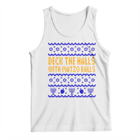 Funny Ugly Hanukkah Tank Top Deck The Halls With Matzo Balls Jewish Gift - Wonder Print Shop