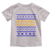Funny Ugly Hanukkah Toddler T Shirt Deck The Halls With Matzo Balls Jewish Gift - Wonder Print Shop