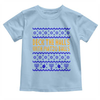 Funny Ugly Hanukkah Toddler T Shirt Deck The Halls With Matzo Balls Jewish Gift - Wonder Print Shop