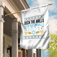 Deck The Halls With Matzo Balls Garden Flag Funny Ugly Jewish Holiday Gift - Wonder Print Shop